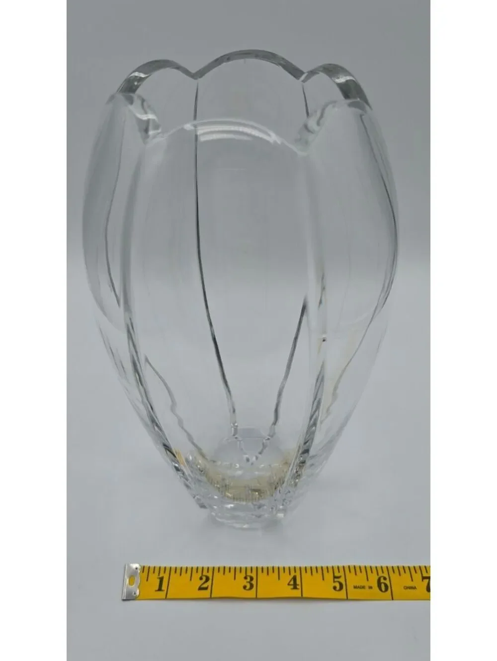 Vintage Miller Rogaska Tulip Crystal Vase Signed Slovenia 10